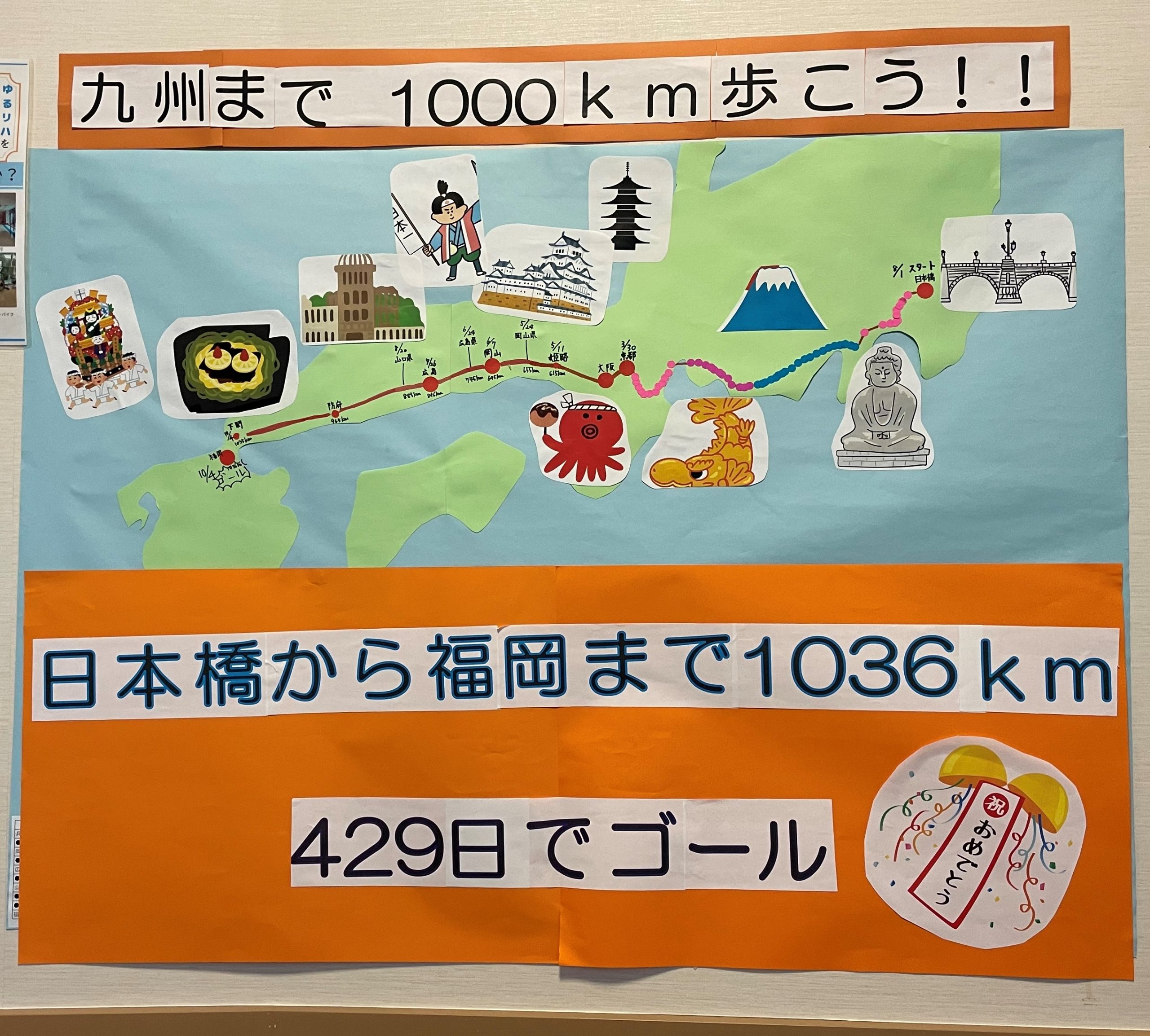 429日で1000ｋｍ歩きました！！～平成デイサービスセンター泉～ – ヴィラ泉